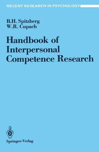 Cover image for Handbook of Interpersonal Competence Research