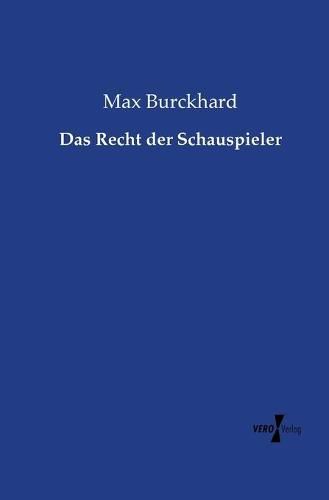 Cover image for Das Recht der Schauspieler