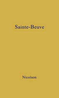 Cover image for Sainte-Beuve