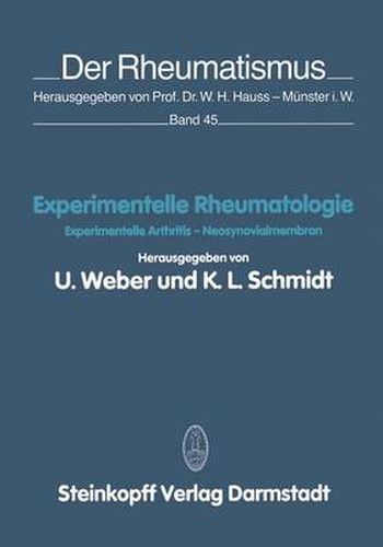 Cover image for Experimentelle Rheumatologie