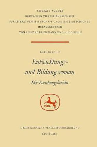 Cover image for Entwicklungs- Und Bildungsroman: Ein Forschungsbericht