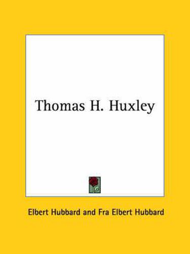 Cover image for Thomas H. Huxley