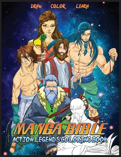 Cover image for Manga Bible Action Legends: Coloring Book