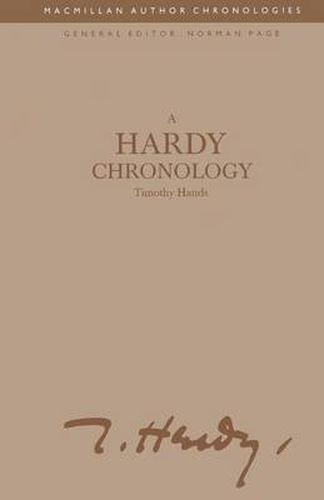 Cover image for A Hardy Chronology