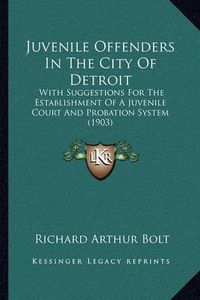 Cover image for Juvenile Offenders in the City of Detroit: With Suggestions for the Establishment of a Juvenile Court and Probation System (1903)