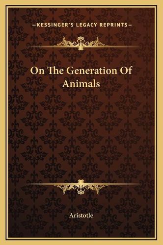 Cover image for On the Generation of Animals