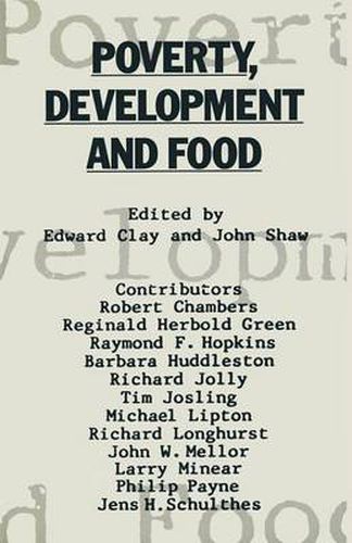 Poverty, Development and Food: Essays in honour of H. W. Singer on his 75th birthday