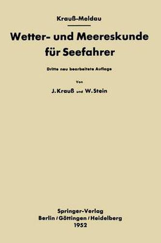 Cover image for Wetter- Und Meereskunde Fur Seefahrer