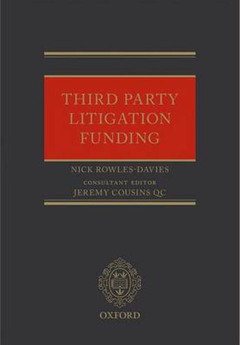 Cover image for Third Party Litigation Funding