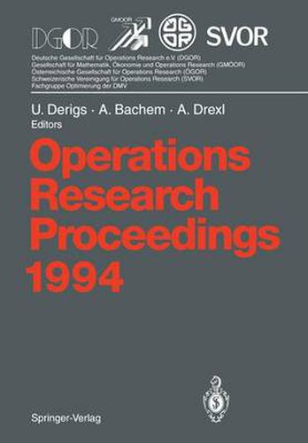 Cover image for Operations Research Proceedings: Selected Papers of the International Conference on Operations Research, Berlin, August 30 - September 2, 1994