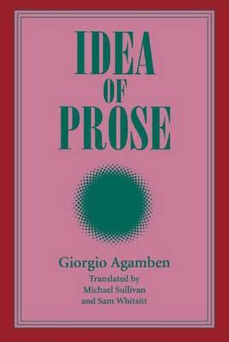 Cover image for Idea of Prose