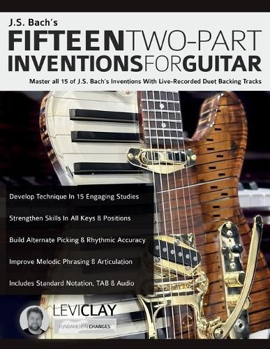 Cover image for J.S. Bach's Fifteen Two-Part Inventions For Guitar