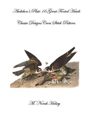 Cover image for Audubon's Plate 16 Great Footed Hawk: Classic Designs Cross Stitch Pattern