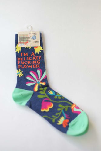 Delicate Flower Crew Socks