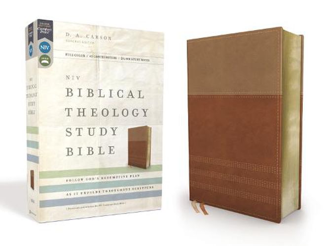 NIV, Biblical Theology Study Bible, Leathersoft, Tan/Brown, Thumb Indexed, Comfort Print: Follow God's Redemptive Plan as It Unfolds throughout Scripture