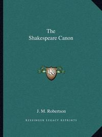 Cover image for The Shakespeare Canon