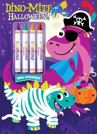Cover image for Dino-Mite Halloween: Colortivity with Big Crayons and Stickers