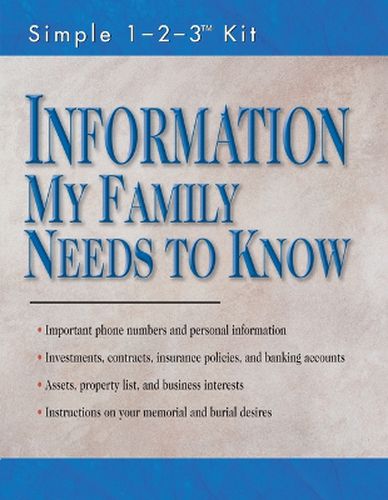 Cover image for Information My Family Needs to Know (Folder - Simple 1-2-3 Kit)