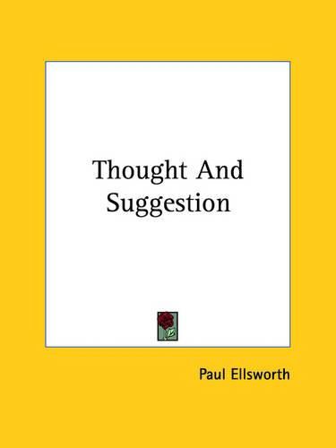 Cover image for Thought and Suggestion