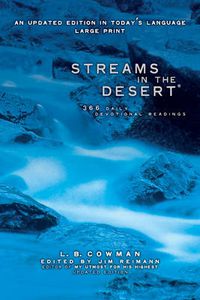 Cover image for Streams in the Desert, Large Print: 366 Daily Devotional Readings