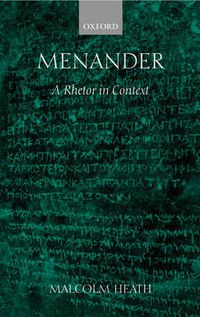 Cover image for Menander: A Rhetor in Context