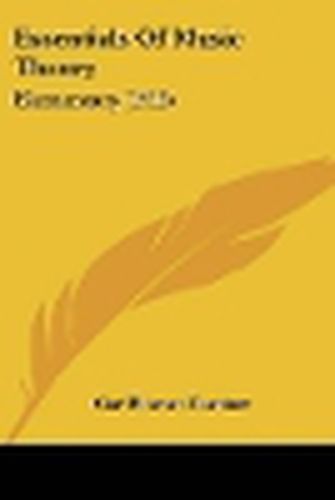 Cover image for Essentials of Music Theory: Elementary (1912)