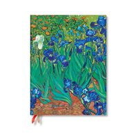 Cover image for Paperblanks 2024-2025 Weekly Planner Van Gogh Irises Van Gogh Irises 18-Month Ultra Vertical Elastic Band 208 Pg 80 GSM