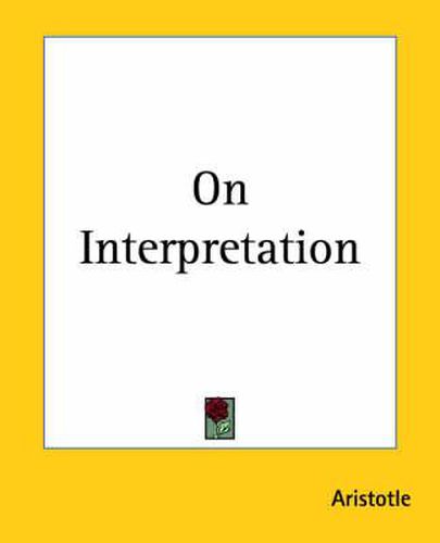 Cover image for On Interpretation