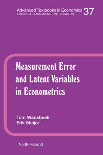 Cover image for Measurement Error and Latent Variables in Econometrics