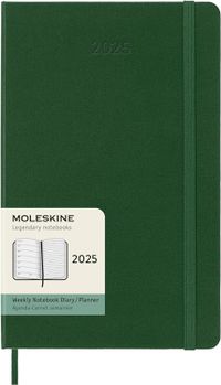 Cover image for Myrtle Green Large Weekly Notebook Hardcover 2025 Moleskine Diary