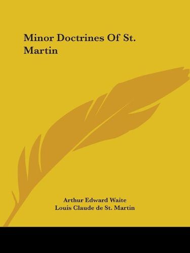 Minor Doctrines of St. Martin