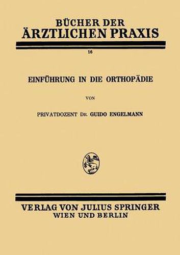 Cover image for Einfuhrung in Die Orthopadie