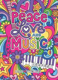 Cover image for Notebook Doodles Peace Love and Music Guided Journal