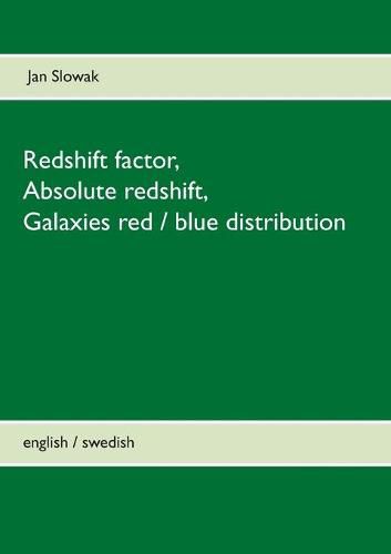 Cover image for Redshift factor, Absolute redshift, Galaxies red / blue distribution