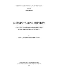 Cover image for Mesopotamian Pottery: A Guide to the Babylonian Tradition in the Second Millennium B.C.