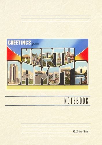 Cover image for Vintage Lined Notebook Greetings from North Dakota