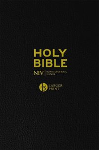 Cover image for NIV Larger Print Black Leather Bible
