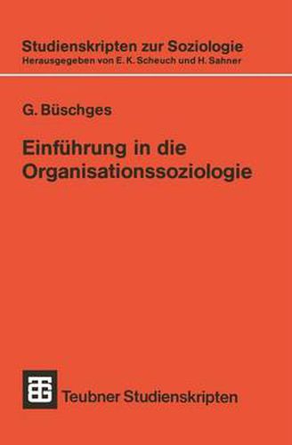 Cover image for Einfuhrung in Die Organisationssoziologie