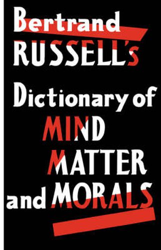 Cover image for Dictionary of Mind Matter and Morals