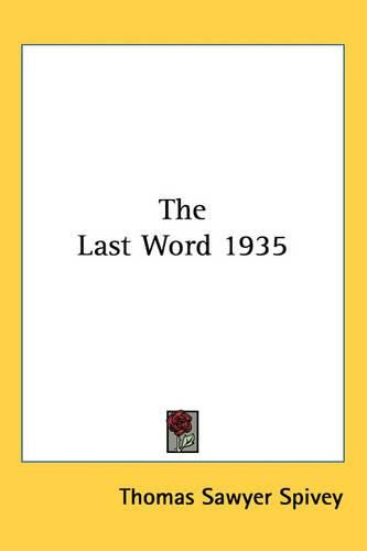 Cover image for The Last Word 1935