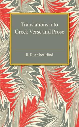 Cover image for Translations into Greek Verse and Prose