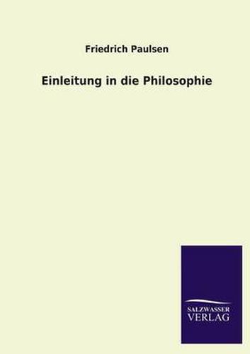 Cover image for Einleitung in Die Philosophie