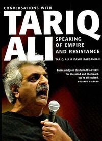Cover image for Speaking Of Empire And Resistance: Conversations with Tariq Ali