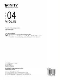 Cover image for Trinity College London Violin Exam Pieces From 2020: Grade 4 (part only)