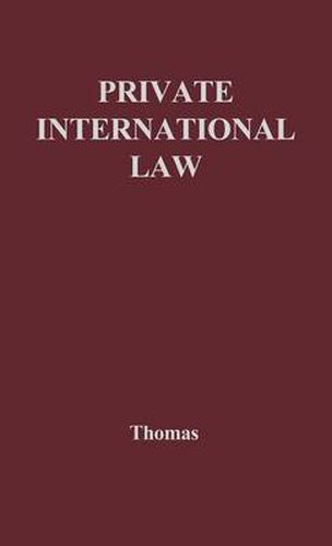 Cover image for Private International Law.