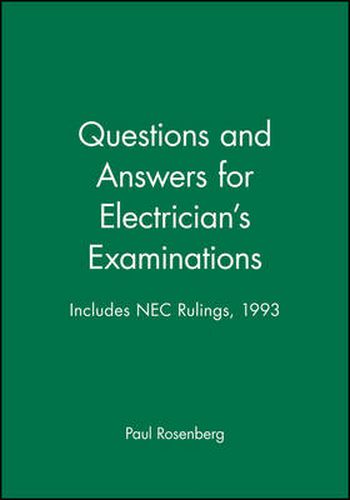 Cover image for Questions and Answers for Electrician's Examinations: Includes NEC Rulings, 1993