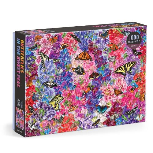 Cover image for Troy Litten Butterflies In the Sweet Peas 1000 Piece Puzzle