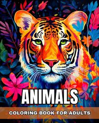 Cover image for Animals Coloring Book for Adults