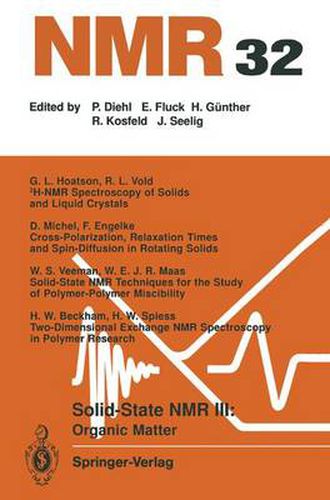 Cover image for Solid-State NMR III Organic Matter: Organic Matter