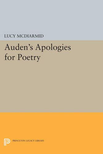 Cover image for Auden's Apologies for Poetry